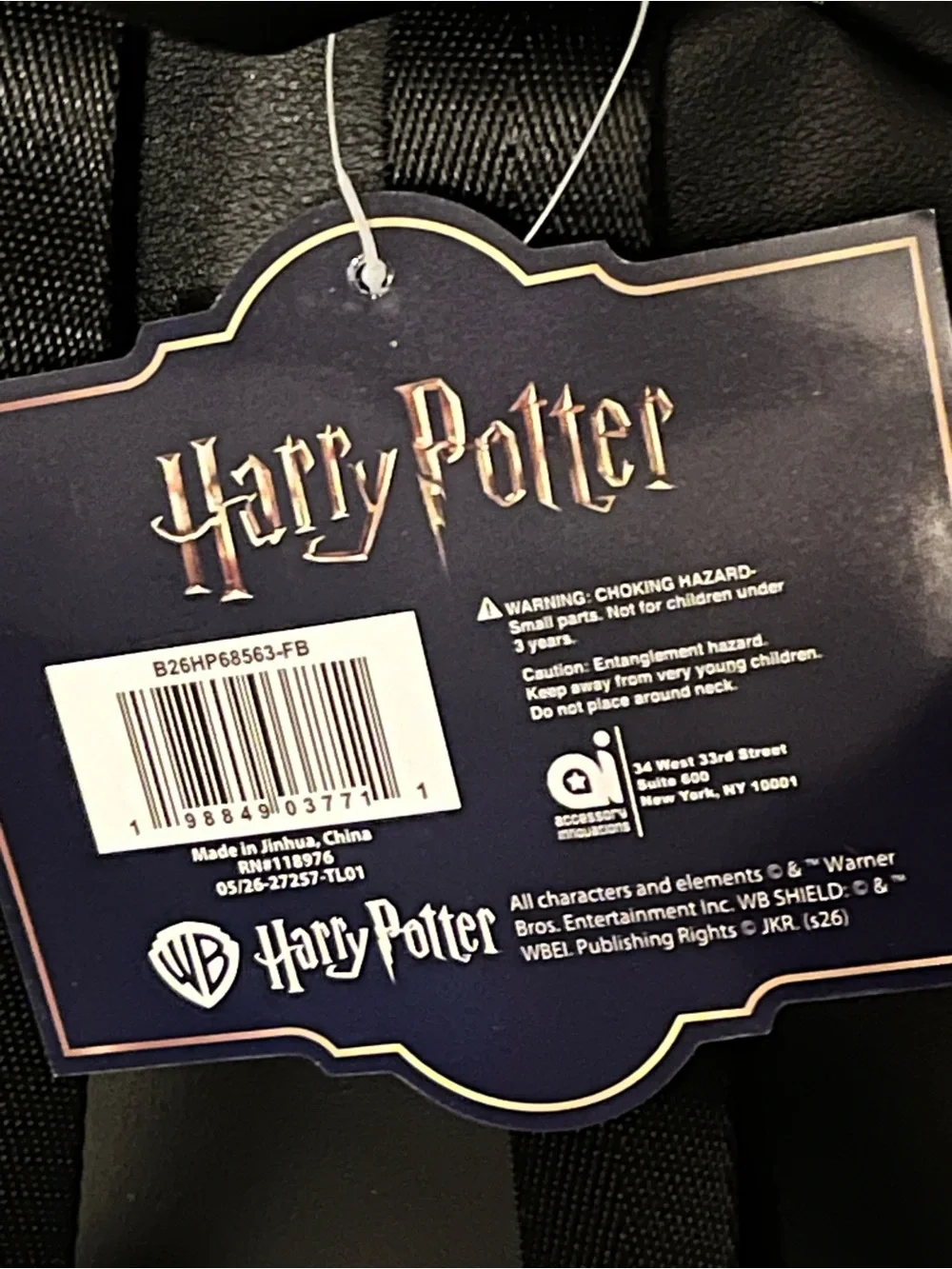 Hogwarts Acceptance Letter Backpack with Red Pom Charm Zipper Pull